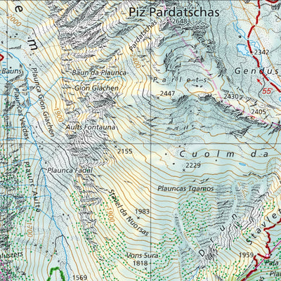 Disentis-Sedrun North, 1:25'000, Hiking Map Preview 2