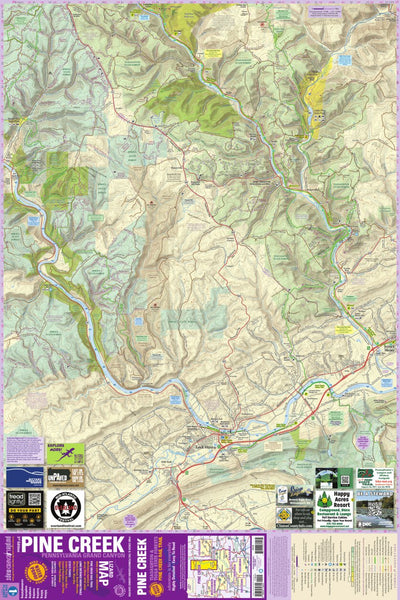 Pine Creek Pennsylvania Grand Canyon Lizard Map, PA Preview 1