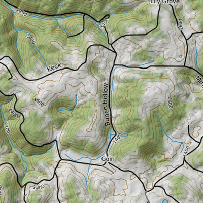 Powell River Blueway - Tennessee - on Topo Map Preview 2