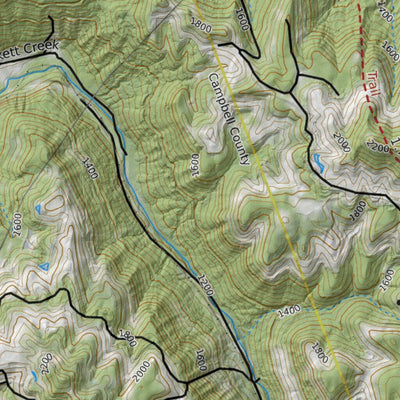 Powell River Blueway - Tennessee - on Topo Map Preview 3