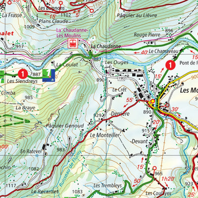 Pays-d'Enhaut - Montreux,1:25'000, Hiking Map Preview 2