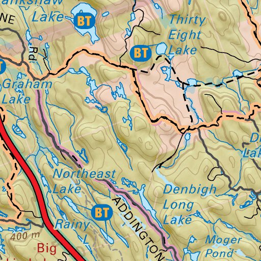 CCON56 Weslemkoon Lake - Cottage Country Ontario Topo Map by Backroad ...