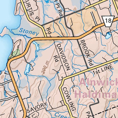 CCON14 Rice Lake - Cottage Country Ontario Topo Preview 2