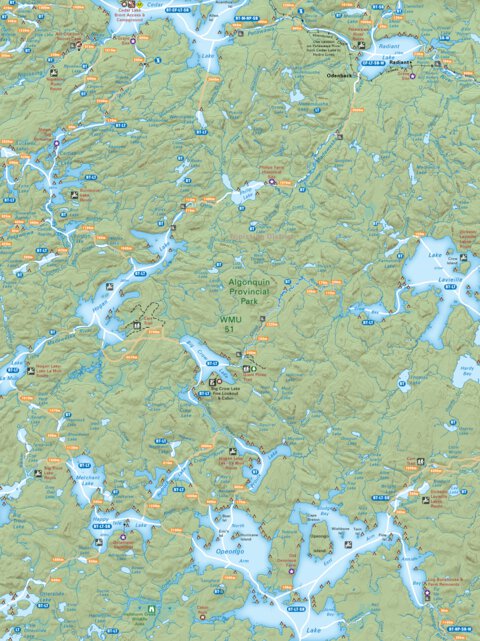 CCON90 North Opeongo Lake - Cottage Country Ontario Topo Preview 1