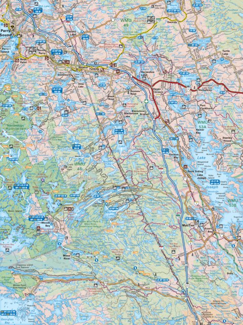 CCON49 Parry Sound - Cottage Country Ontario Topo Preview 1