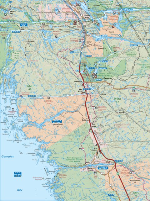 CCON84 Key River - Cottage Country Ontario Topo Map by Backroad ...