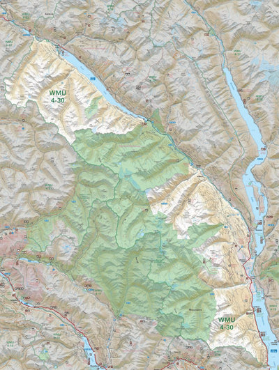 WMU 4-30 Kootenay Region - Hunting Topo BC Preview 1