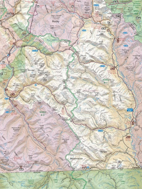KRBC08 Flathead - Kootenay Rockies BC Topo-2023 Preview 1