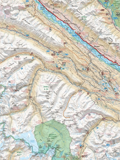 KRBC37 Parson - Kootenay Rockies BC Topo-2023 Map by Backroad Mapbooks ...