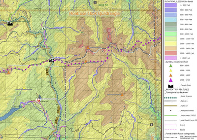 Silverton, CO - Exploration Map for Sightseeing Preview 3