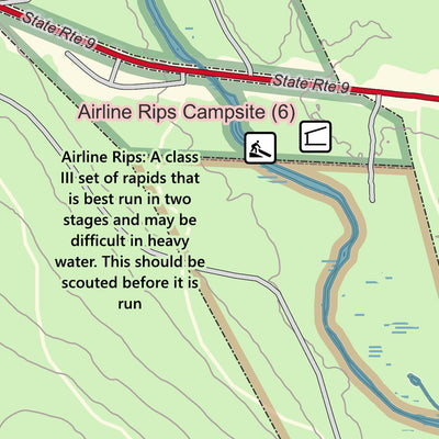 Machias River Map and Guide: Airline Rips Preview 3