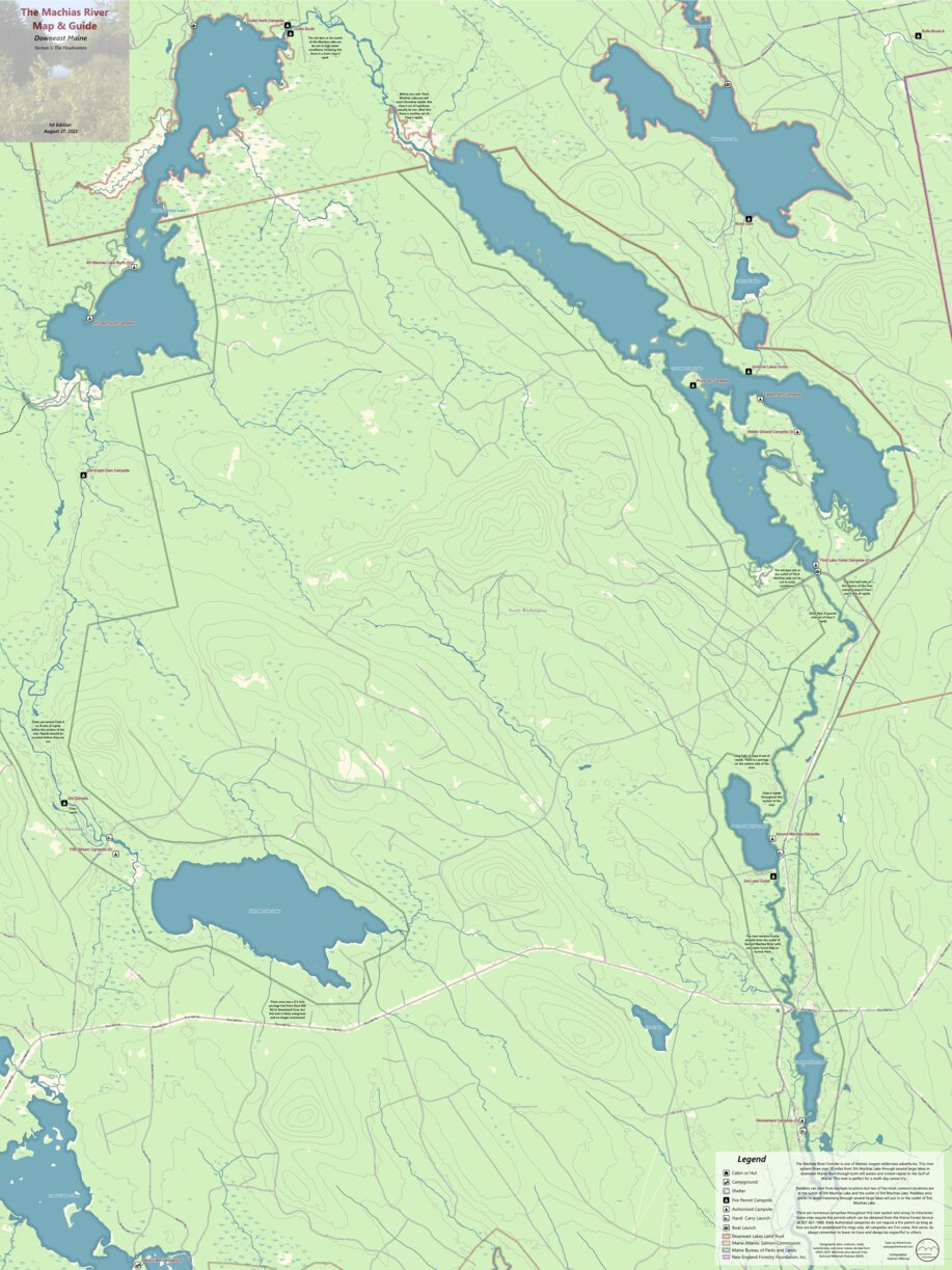 Machias River Headwaters Map by Eyes Up Adventures | Avenza Maps