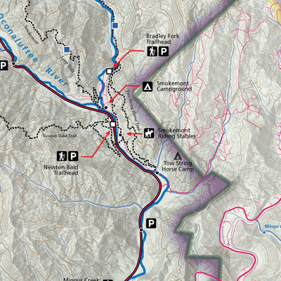 Great Smoky Mountains National Park Fishing Map Preview 3