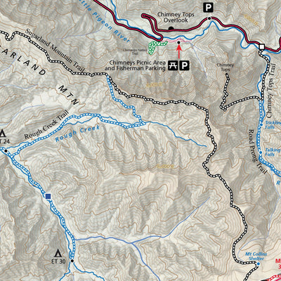 Great Smoky Mountains National Park Hiking Trails Map Preview 2