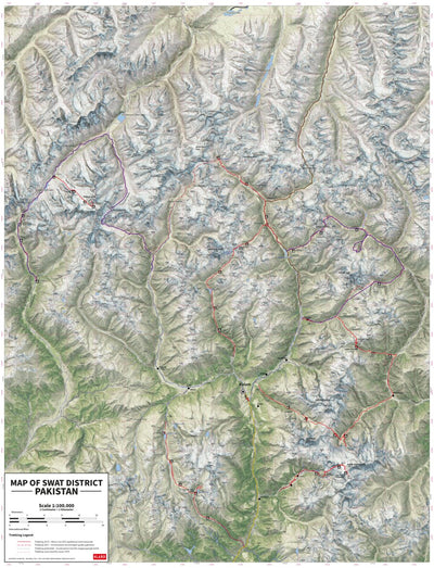 Swat, Pakistan Topographic Map Preview 1