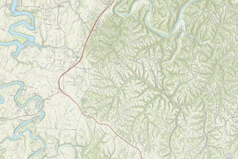 KyTopo (N15E25): Bourne, Kentucky - 24k Preview 1