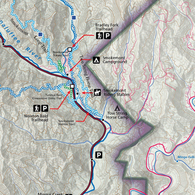 Great Smoky Mountains National Park - NPS Map - Hike North Carolina - Bike North Carolina Preview 3