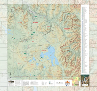 Yellowstone National Park - NPS Map - Drive Yellowstone Preview 1