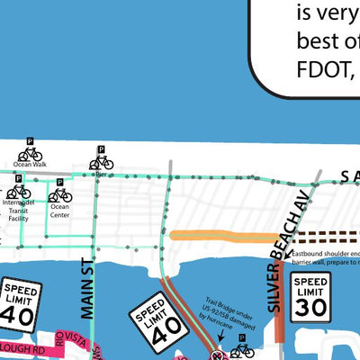 Bicycle Daytona Transportation Map Preview 2