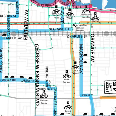 Bicycle Daytona Transportation Map Preview 3