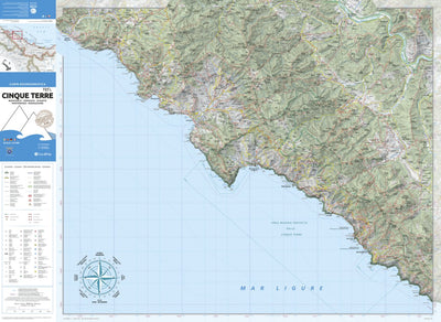 Cinque Terre hiking map 1:25000 n.721 Preview 1