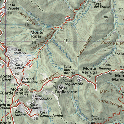 Cinque Terre hiking map 1:25000 n.721 Preview 3