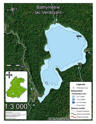 Bathymétrie lac Verdoyant - zec de la Rivière-Blanche Preview 1