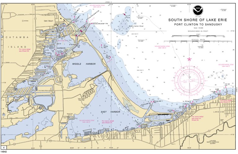 South Shore Of Lake Erie Port Clinton T0 Sandusky 4 Map by
