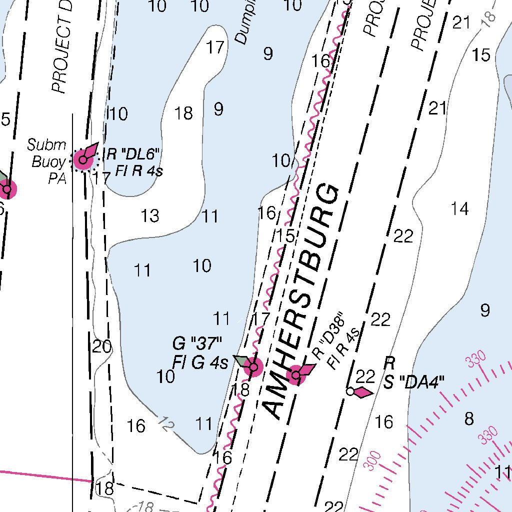 Detroit River (5) Map by National Oceanographic & Atmospheric ...