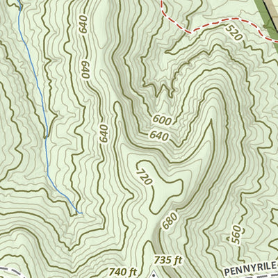 KyTopo (N21E10): Pennyrile Forest, Kentucky - State Park Trails Edition Preview 3