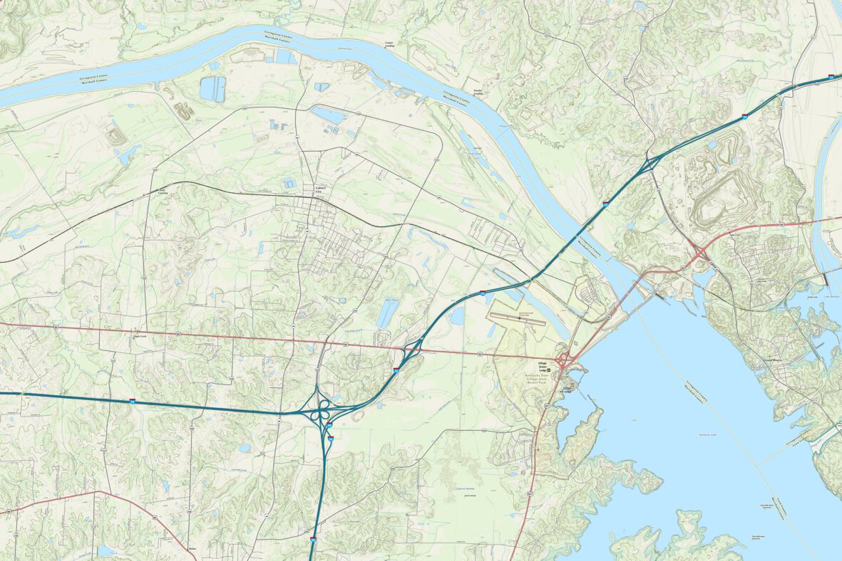KyTopo (N21E07): Calvert City, Kentucky - State Park Trails Edition Map ...