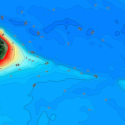 Дністровське водосховище (Стара Ушиця). Карта глибин. Preview 3