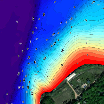 Дністровське водосховище (ГЕС-Пижівка). Карта глибин. Preview 2