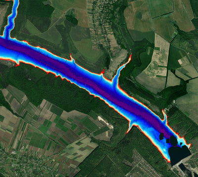 01. Дністровське водосховище (ГЕС, с. Наддністрянське). Карта глибин Preview 1
