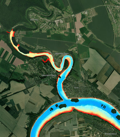 19. Дністровське водосховище (с. Устя). Карта глибин Preview 1