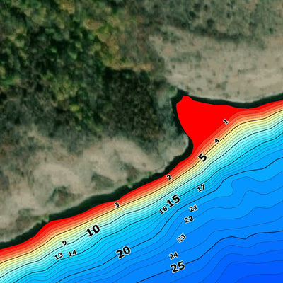 16. Дністровське водосховище (с. Врублівці). Карта глибин Preview 2
