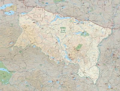 WMU 7-12 Zone B Omineca Region 7A - Hunting Topo BC Preview 1