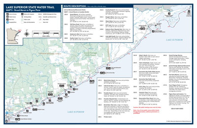 Lake Superior State Water Trail - Map 5 Grand Marais to Pigeon Point MNDNR Preview 1