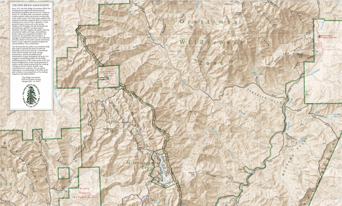 Henry W. Coe State Park Map by Pine Ridge Association | Avenza Maps