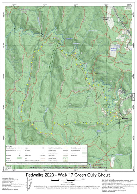 FedWalks 2023 Walk 17 Green Gully Circuit Preview 1
