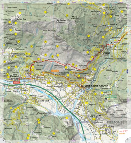Alta Via 1 of the Aosta Valley (map #01) Preview 1