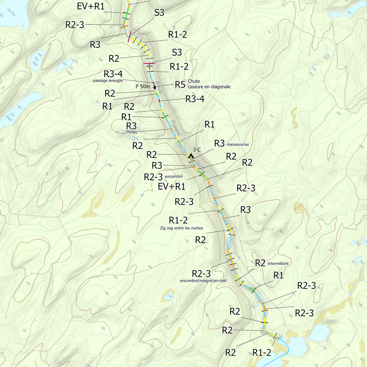 Rivière Flamand Ouest Map by Canot Kayak Quebec | Avenza Maps
