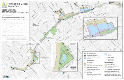 Penitencia Creek County Park Guide Map Preview 1