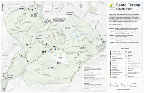Santa Teresa County Park Guide Map Preview 1