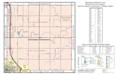 Emerson Township and part of City of Ithaca, Gratiot County, Michigan Preview 1
