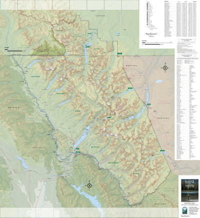 Glacier National Park Fishing Map Preview 1