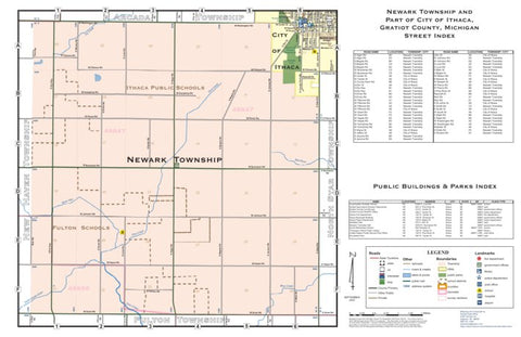 Newark Township and part of City of Ithaca, Gratiot County, Michigan Preview 1