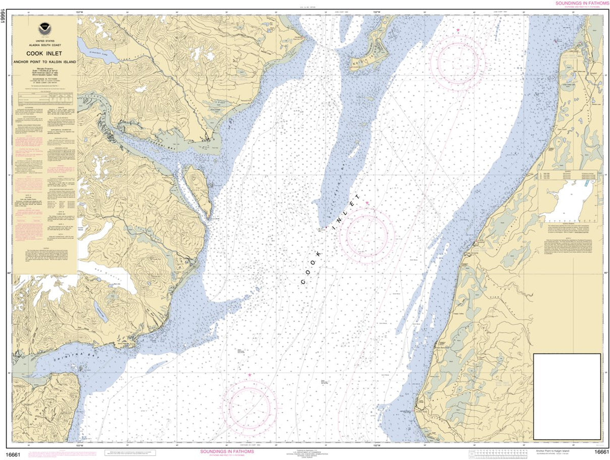 Cook Inlet Anchor Point To Kalgin Island Map by National Oceanographic ...