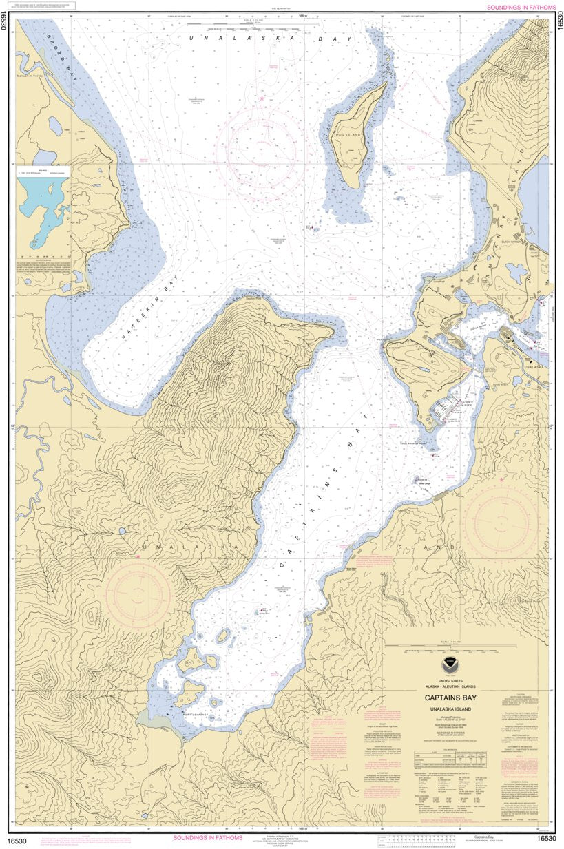 Captain Map Captains Bay Map by National Oceanographic & Atmospheric Administration ...