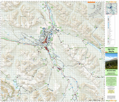 Jasper & Area Hiking Map Preview 1